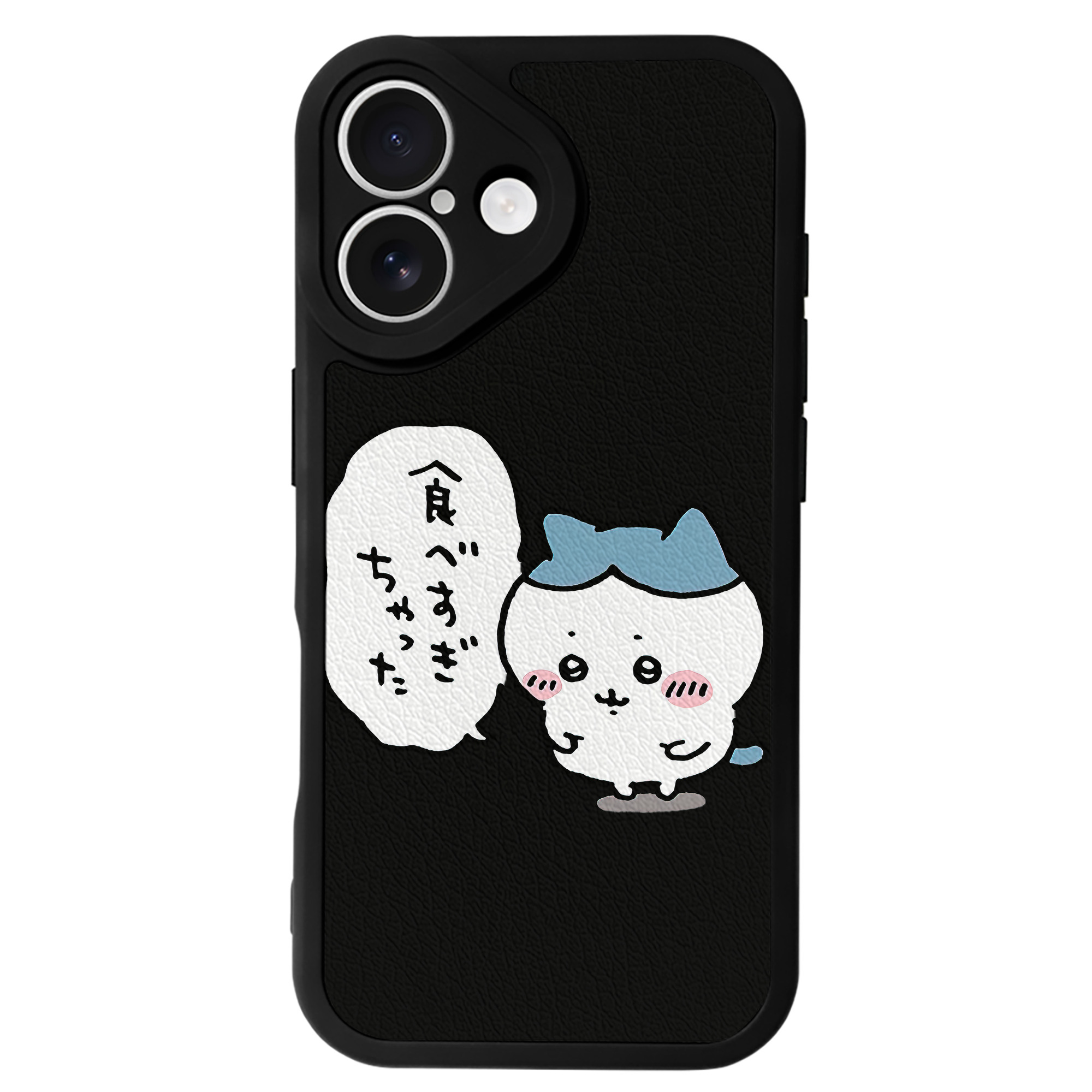 （画像用） ちいかわ ハチワレ Chii-kawa hachiware 【iPhone 16シリーズ対応】シリコンスマホケース（レザー調） 材質：シリコン